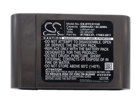 Vacuum battery for Dyson Dc31, Dc34, Dc35 22.2v, 2000mah - 44.40wh Vacuum Cameron Sino Technology Limited