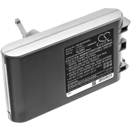 Vacuum battery for Dyson, Sv10, V8, V8 Absolute, V8 Absolute Cord-free, 6mw, 21.6v, 2800mah - 60.48wh Vacuum Cameron Sino Technology Limited