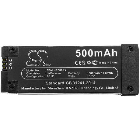3.7V, Li-Polymer, 500mAh, Drones battery fits Eachine, Eachine, Eachine E58, 1.85Wh Drones Cameron Sino Technology Limited