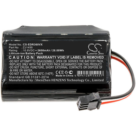 10.8V, Li-ion, 2600mAh, Vacuum battery fits Ecovacs, D36a, D36b, D36c, 28.08Wh Vacuum Cameron Sino Technology Limited