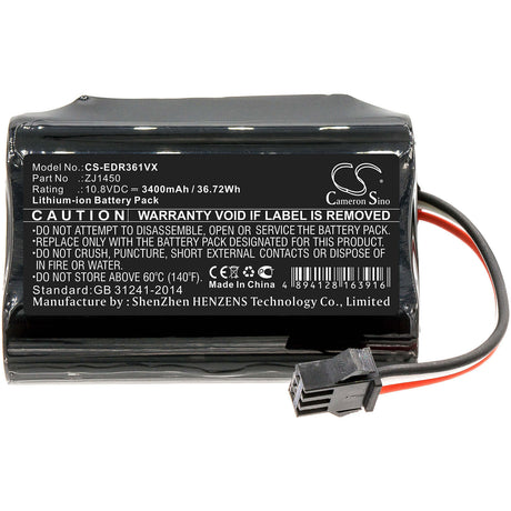 10.8V, Li-ion, 3400mAh, Vacuum battery fits Ecovacs, D36a, D36b, D36c, 36.72Wh Vacuum Cameron Sino Technology Limited