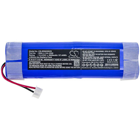 14.4V, Li-ion, 2600mAh, Vacuum battery fits Ecovacs, Deebot Dj35, Deebot Dj36, Deebot Dk35, 37.44Wh Vacuum Cameron Sino Technology Limited