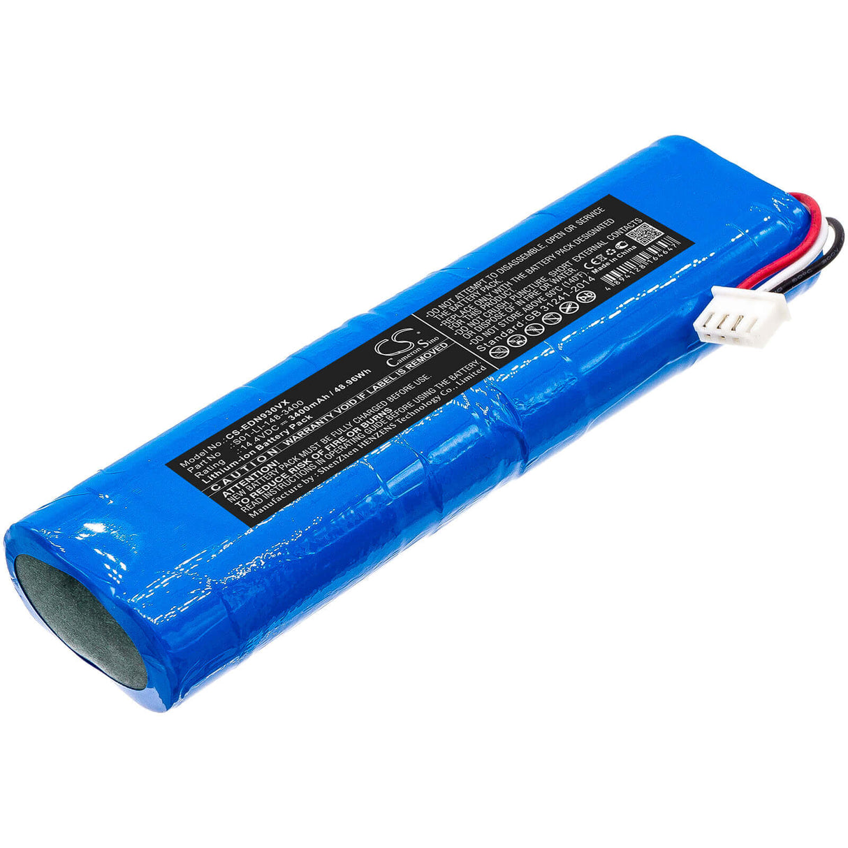 14.4V, Li-ion, 3400mAh, Vacuum battery fits Ecovacs, Deebot Dg31, Deebot Dg36, Deebot Dg70, 48.96Wh Vacuum Cameron Sino Technology Limited