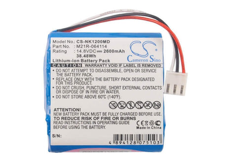 14.8V, Li-ion, 2600mAh, Medical battery fits Nihon Kohden, Hytb-102, Edan Se-1, Edan Se-100, 38.48Wh Medical Cameron Sino Technology Limited (Medical)