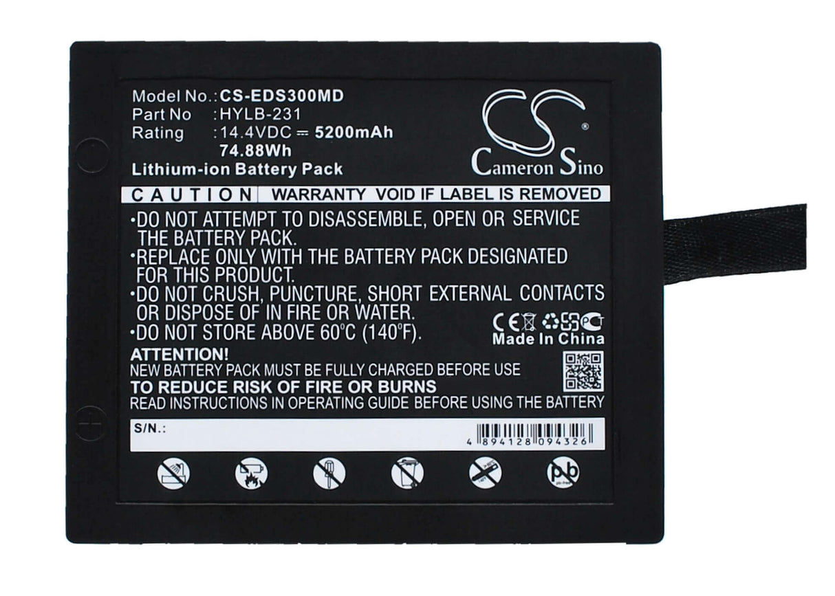 14.4V, Li-ion, 5200mAh, Medical battery fits Edan, Hylb-231, Se3, Se-3, 74.88Wh Medical Cameron Sino Technology Limited (Medical)