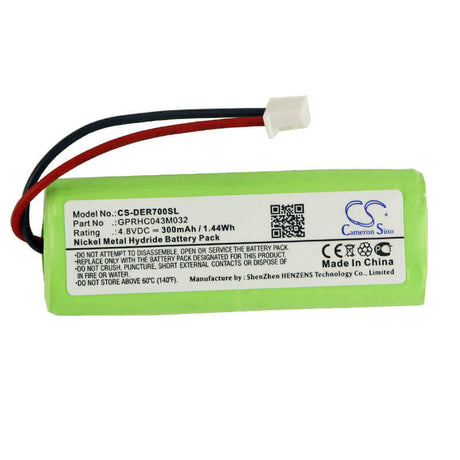 4.8V, Ni-MH, 300mAh, Dog Collar battery fits Educator, Gprhc043m032, 1200a Receiver, 1200ts Receiver, 1.44Wh Dog Collar Cameron Sino Technology Limited