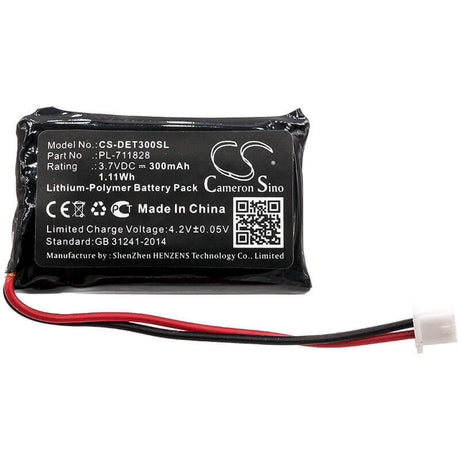 3.7V, Li-Polymer, 300mAh, Dog Collar battery fits Educator, Bl-100, 300tstransmitter, Et-300-lreceiver, 1.11Wh Dog Collar Cameron Sino Technology Limited