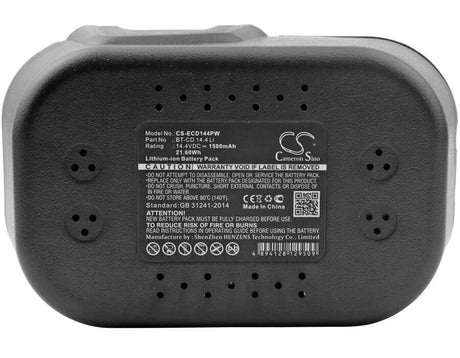 14.4V, Li-ion, 1500mAh, Power Tools battery fits Einhell, Bt-cd 14.4 Li, Bt-cd 14.4 Li, 21.6Wh Power Tools Cameron Sino Technology Limited (Power Tools)