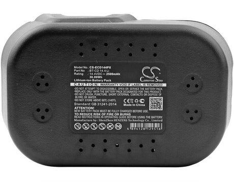 14.4V, Li-ion, 2500mAh, Power Tools battery fits Einhell, Bt-cd 14.4 Li, Bt-cd 14.4 Li, 36Wh Power Tools Cameron Sino Technology Limited (Power Tools)