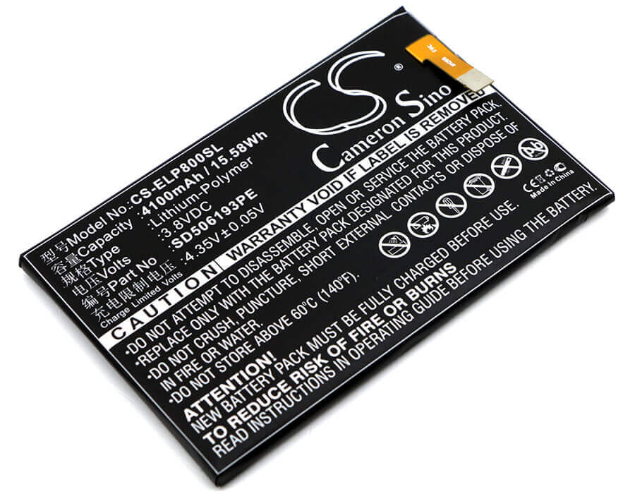 3.8V, Li-Polymer, 4100mAh, SmartPhone battery fits Elephone, Sd506193pe, P8000, 15.58Wh Mobile, SmartPhone Cameron Sino Technology Limited (Smartphone)