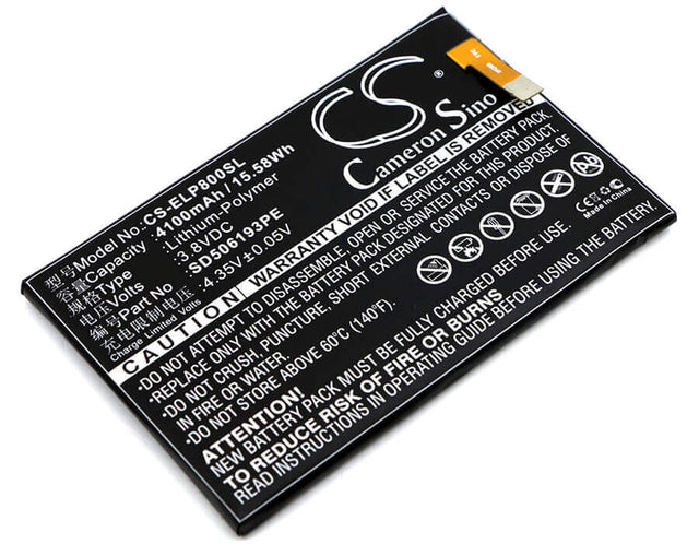 3.8V, Li-Polymer, 4100mAh, SmartPhone battery fits Elephone, Sd506193pe, P8000, 15.58Wh Mobile, SmartPhone Cameron Sino Technology Limited (Smartphone)