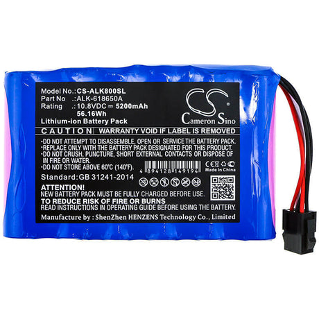 10.8V, Li-ion, 5200mAh, Equipment battery fits Eloik, Alk-618650a, ALK-80, Alk-88, 56.16Wh Equipment, Survey, Test Cameron Sino Technology Limited