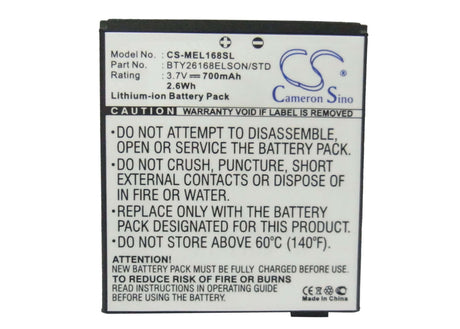 3.7V, Li-ion, 700mAh, SmartPhone battery fits Emporia, Bty26168, Es1, 2.59Wh Mobile, SmartPhone Cameron Sino Technology Limited (Suspended)