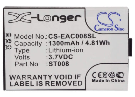 3.7V, Li-ion, 1300mAh, SmartPhone battery fits Emporia, St008, Dual-sim, 4.81Wh Mobile, SmartPhone Cameron Sino Technology Limited (Suspended)