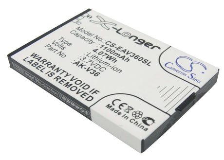 3.7V, Li-ion, 1100mAh, SmartPhone battery fits Emporia, Ak-v35, Elegance, Elegance Premium, 4.07Wh Mobile, SmartPhone Cameron Sino Technology Limited (Smartphone)