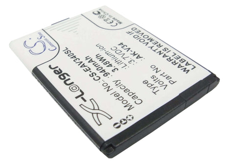 3.7V, Li-ion, 940mAh, SmartPhone battery fits Emporia, Ak-v34, Glam, V34, 3.48Wh Mobile, SmartPhone Cameron Sino Technology Limited (Suspended)