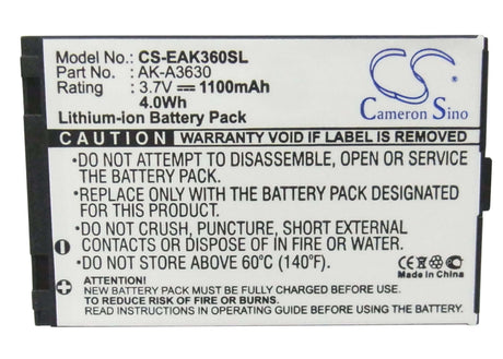 3.7V, Li-ion, 1100mAh, SmartPhone battery fits Emporia, Ak-a3630, Teleme A3620, 4.07Wh Mobile, SmartPhone Cameron Sino Technology Limited (Smartphone)