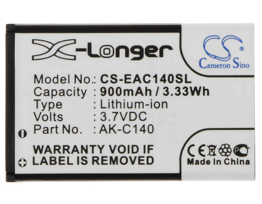 3.7V, Li-ion, 900mAh, SmartPhone battery fits Easyfone, Vienod, Artfone, Texet, Brondi, Bea-fon, B111, C3, Cf241a, 3.33Wh Mobile, SmartPhone Cameron Sino Technology Limited (Smartphone)