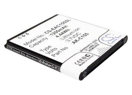 3.7V, Li-ion, 1200mAh, SmartPhone battery fits Emporia, Ak-c155, C155, Telme C155, 4.44Wh Mobile, SmartPhone Cameron Sino Technology Limited (Smartphone)