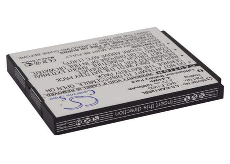 3.7V, Li-ion, 1200mAh, SmartPhone battery fits Emporia, Ak-e1200, Ak-e1200, Telme E1000, 4.44Wh Mobile, SmartPhone Cameron Sino Technology Limited (Smartphone)