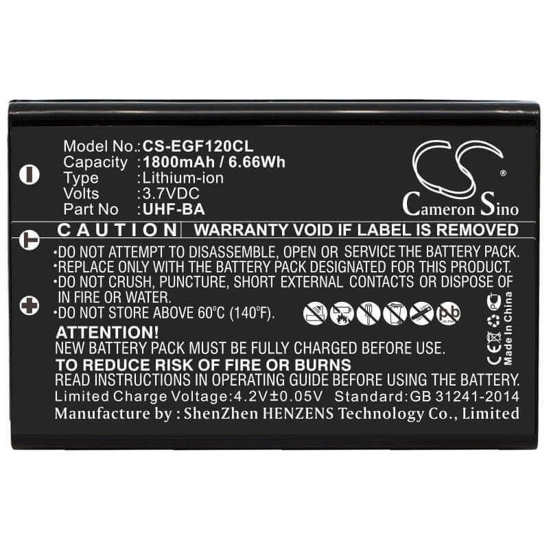 3.7V, Li-ion, 1800mAh, Cordless Phone battery fits Engenius, Uhf-ba, Uhf, 6.66Wh Cordless Phone Cameron Sino Technology Limited (Cordless Phone)