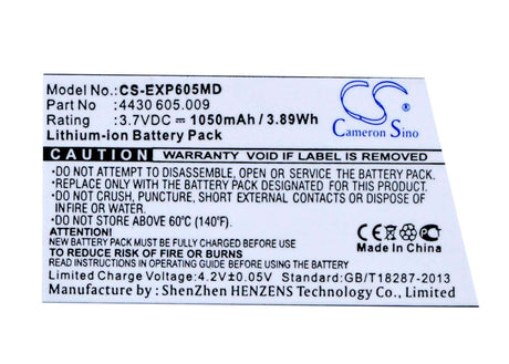 3.7V, Li-ion, 1050mAh, Medical battery fits Eppendorf, 4430 605.009, Easypet 3, 3.89Wh Medical Cameron Sino Technology Limited (Medical)