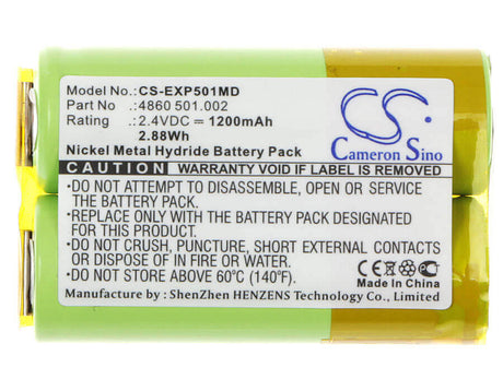 2.4V, Ni-MH, 1200mAh, Medical battery fits Eppendorf, 4860 000.011, 4860, Research Pro, 2.88Wh Medical Cameron Sino Technology Limited (Medical)