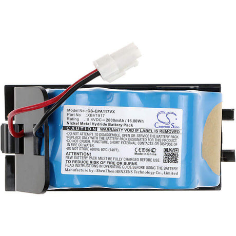 8.4V, Ni-MH, 2000mAh, Vacuum battery fits Euro Pro, Shark, Ap1172, Ap1172n, V1917, 16.80Wh Vacuum Cameron Sino Technology Limited