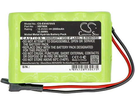16.8V, Ni-MH, 2000mAh, Vacuum battery fits Shark, Euro Pro, Shark Sv780n, 33.60Wh Vacuum Cameron Sino Technology Limited