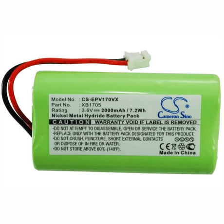 3.6V, Ni-MH, 2000mAh, Vacuum battery fits Shark, Euro Pro, Shark V1705, Shark V1705i, 7.20Wh Vacuum Cameron Sino Technology Limited