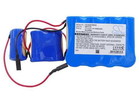 18.0V, Ni-MH, 3000mAh, Vacuum battery fits Euro Pro, Shark, Pet Perfect Ii Hand Vac, Shark Sv780, Shark Vx33, 54.00Wh Vacuum Cameron Sino Technology Limited