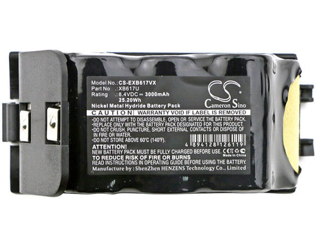8.4V, Ni-MH, 3000mAh, Vacuum battery fits Shark, Euro Pro, Xb617u, 25.20Wh Vacuum Cameron Sino Technology Limited