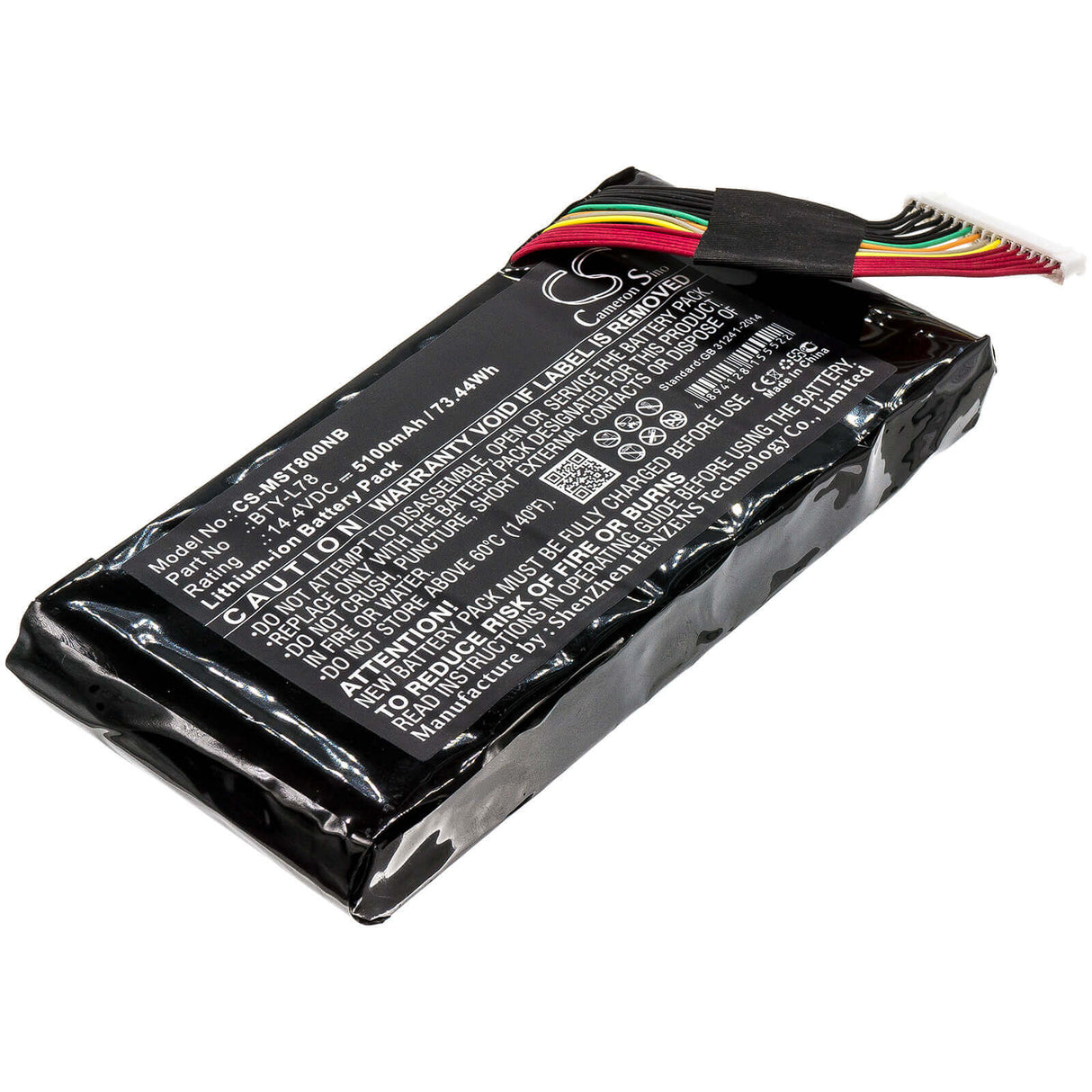 Notebook Battery For Eurocom, Tornado F5 Se, Hipaa, F22 14.4v, 5100mah - 73.44wh Notebook, Laptop Cameron Sino Technology Limited