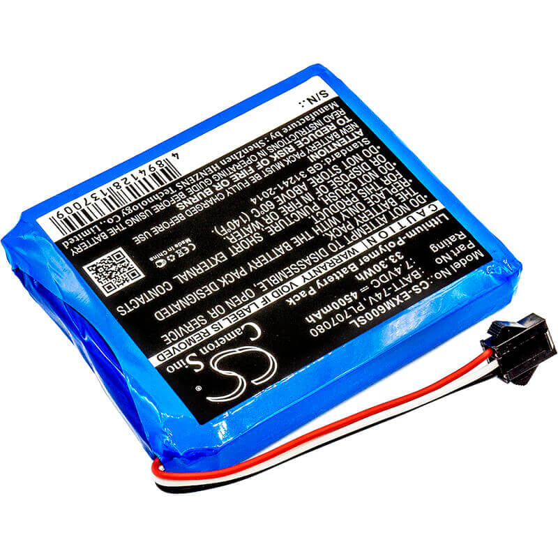 7.4V, Li-Polymer, 4500mAh, Equipment battery fits Extech, Batt-74v, MS6000, Ms6000 Oscilloscopes, 33.3Wh Equipment, Survey, Test Cameron Sino Technology Limited
