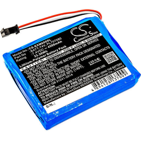 7.4V, Li-Polymer, 4500mAh, Equipment battery fits Extech, Batt-74v, MS6000, Ms6000 Oscilloscopes, 33.3Wh Equipment, Survey, Test Cameron Sino Technology Limited