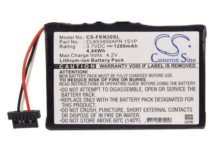 3.7V, Li-ion, 1200mAh, GPS battery fits Falk, Cl653450apr 1s1p, E30, E60, 4.44Wh GPS, Navigator Cameron Sino Technology Limited