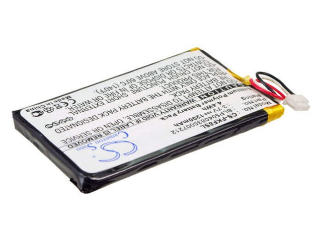 3.7V, Li-Polymer, 1200mAh, GPS battery fits Falk, Blp5040835007212, F10, F12, 4.44Wh GPS, Navigator Cameron Sino Technology Limited