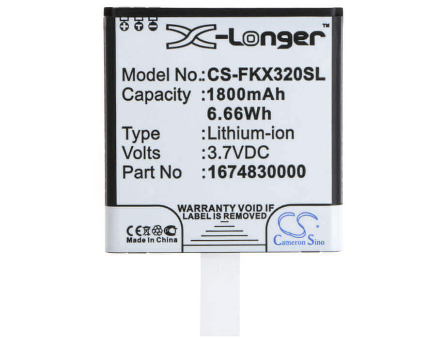 3.7V, Li-ion, 1800mAh, GPS battery fits Falk, 1674830000, Ibex 25, Ibex 25 Touring, 6.66Wh GPS, Navigator Cameron Sino Technology Limited