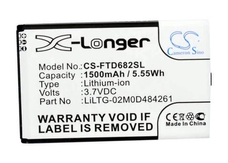 3.7V, Li-ion, 1500mAh, Hotspot battery fits Feetong, Liltg-02m0d484261, D8628, Zw-100, 5.55Wh Hotspot Cameron Sino Technology Limited