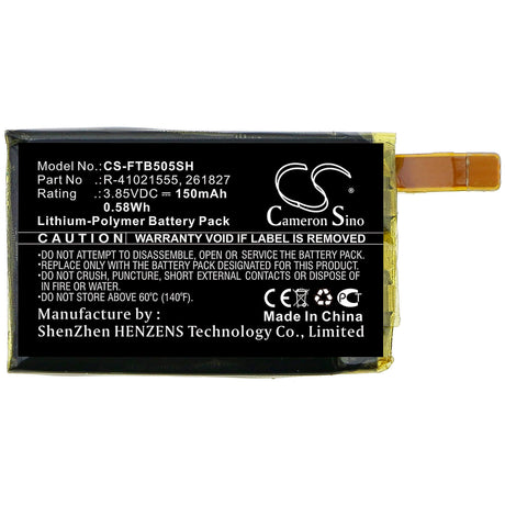 Smartwatch Battery For Fitbit, Fb504, Fb505, Versa 3.85v, 150mah - 0.58wh Smartwatch Cameron Sino Technology Limited