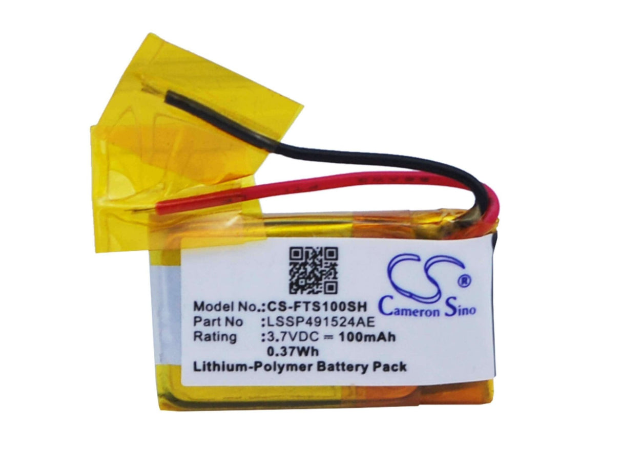 3.7V, Li-Polymer, 100mAh, Smartwatch battery fits Fitbit, Lssp491524ae, Surge, 0.37Wh Smartwatch Cameron Sino Technology Limited