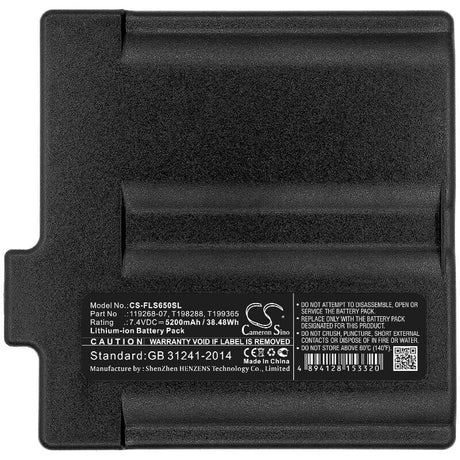 7.4V, Li-ion, 5200mAh, Thermal Camera battery fits Flir, 119268-07, Division T199365acc, T199365acc, 38.48Wh Thermal Camera Cameron Sino Technology Limited