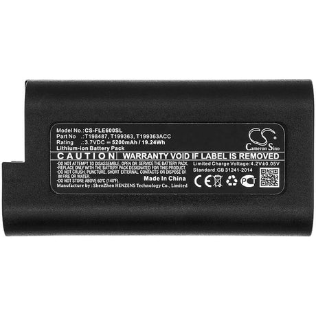 3.7V, Li-ion, 5200mAh, Thermal Camera battery fits Flir, T197752, E33, E40, 19.24Wh Thermal Camera Cameron Sino Technology Limited