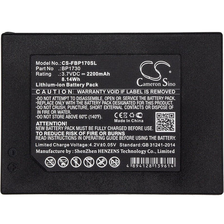 3.7V, Li-ion, 2200mAh, Equipment battery fits Fluke, 4146702, 1730, 1730 Energie Logger, 8.14Wh Equipment, Survey, Test Cameron Sino Technology Limited
