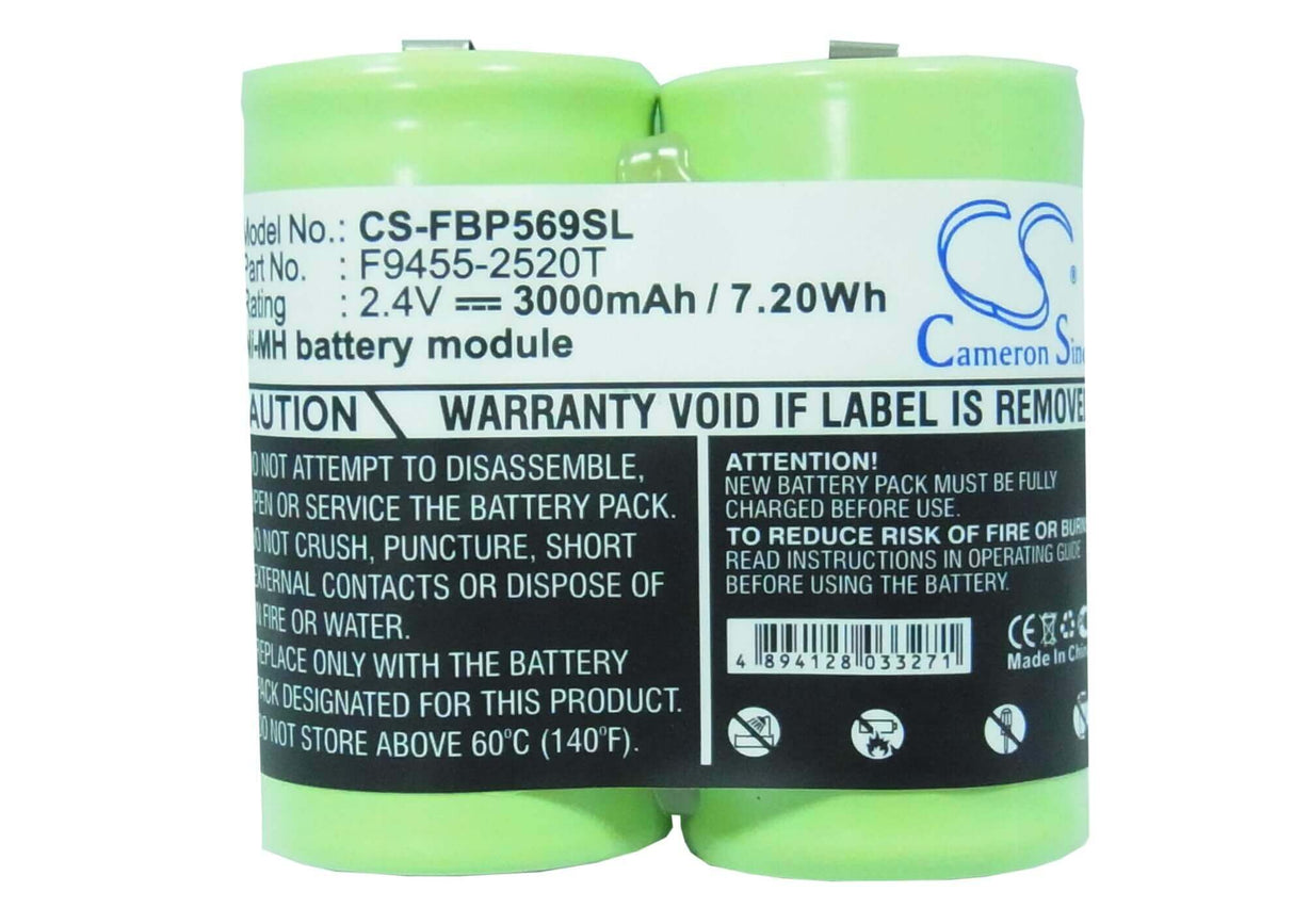 2.4V, Ni-MH, 3000mAh, Equipment battery fits Fluke, F9455-2520t, 474569, 7.2Wh Equipment, Survey, Test Cameron Sino Technology Limited