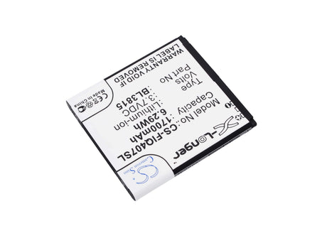 3.7V, Li-ion, 1700mAh, SmartPhone battery fits Fly, Bl3815, Era Nano 7, Iq4407, 6.29Wh Mobile, SmartPhone Cameron Sino Technology Limited (Suspended)