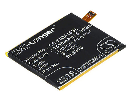 3.8V, Li-Polymer, 1550mAh, SmartPhone battery fits Fly, Bl3810, Era Style 3, Iq4415 Quad, 5.89Wh Mobile, SmartPhone Cameron Sino Technology Limited (Smartphone)