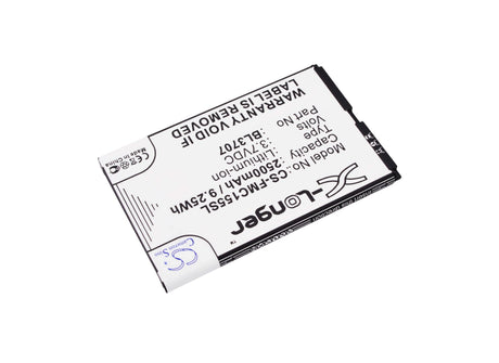 3.7V, Li-ion, 2500mAh, SmartPhone battery fits Fly, Bl3707, Era Energy 2, Iq4401, 9.25Wh Mobile, SmartPhone Cameron Sino Technology Limited (Smartphone)