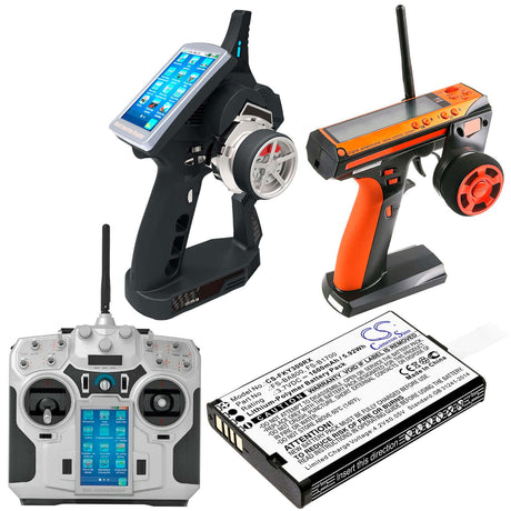 3.7V, Li-Polymer, 1600mAh, Remote Controller battery fits Flysky, Fs-b1700, Fa605, Fs-gt2b, 5.92Wh Remote Controller Cameron Sino Technology Limited