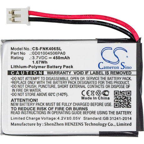 Dictionary Battery For Franklin, Est-4016 3.7v, 450mah - 7.77wh Dictionary Cameron Sino Technology Limited